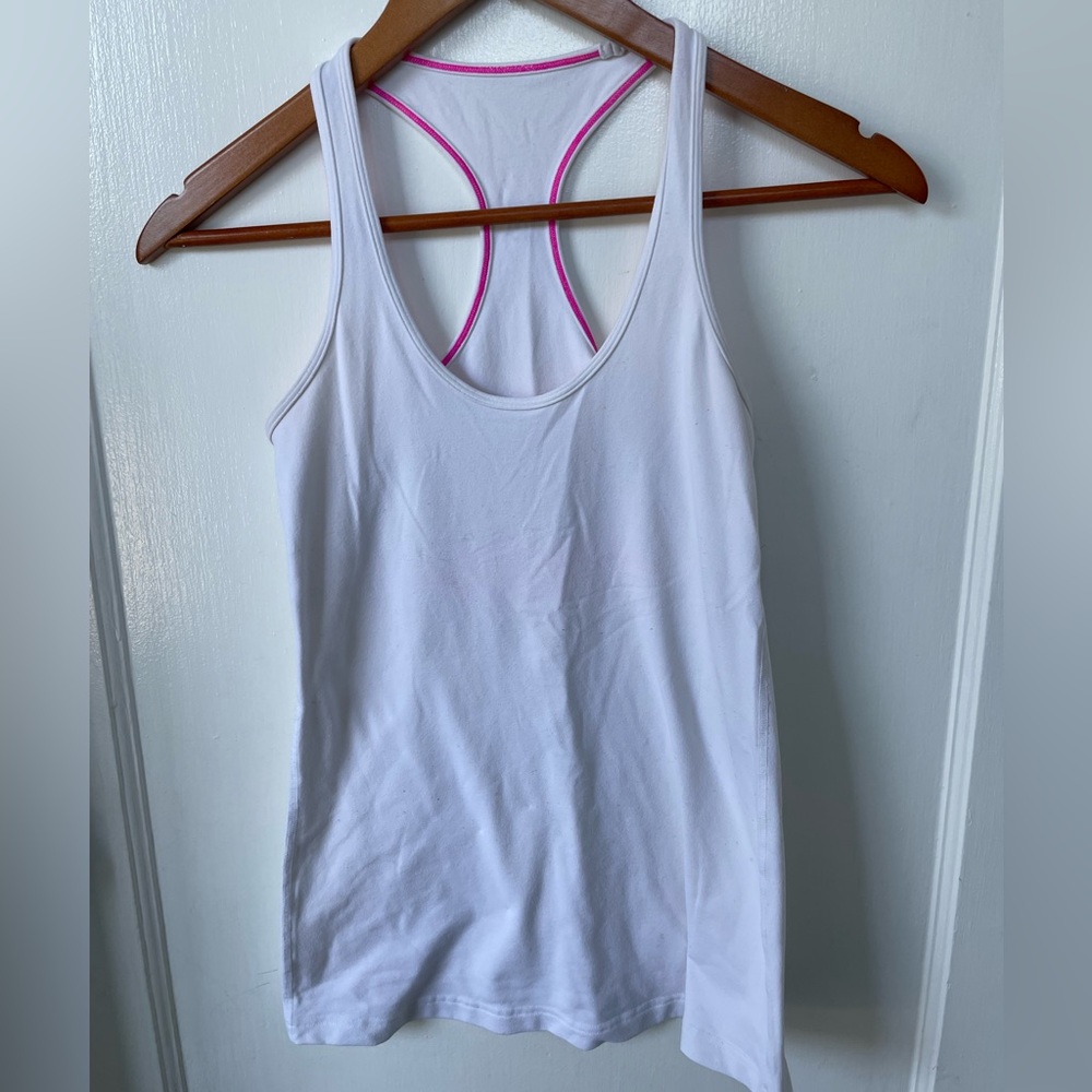 Original Lululemon White Racerback Tank Top - 4